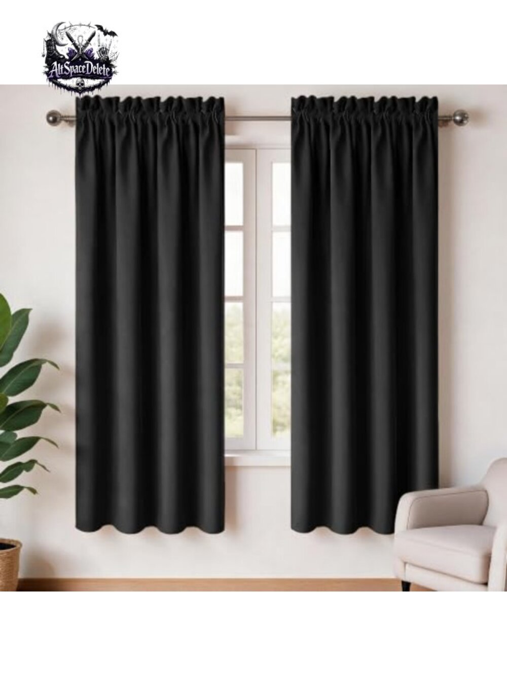 Blackout Curtain Panels 42x63 Thermal Insulated Rod Pocket Drapes